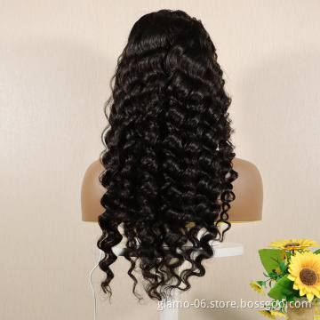 Brazilian Virgin Loose Deep Wave Lace Front Wigs With Baby Hair,150% Density Pre Plucked 13x4 Swiss Lace For Black Women